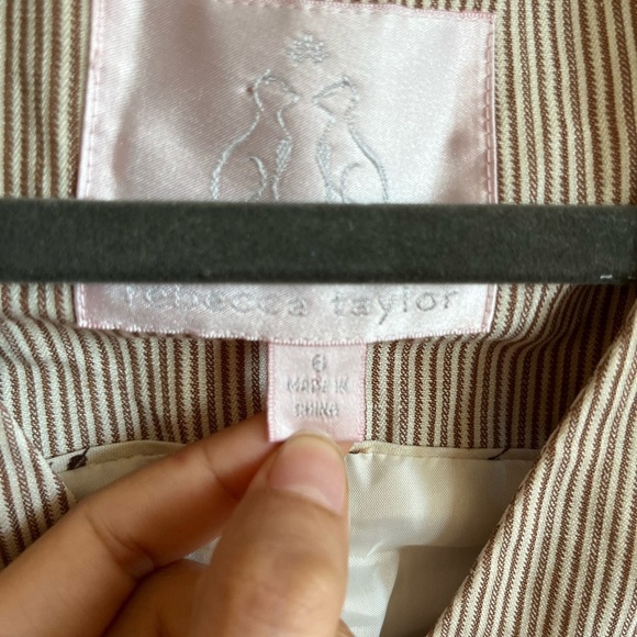 Rebecca Taylor Linen-Cotton Striped Vest Top - Picture 4 of 16